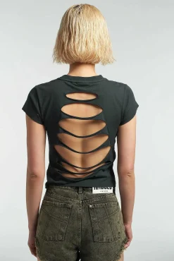 Angel Slashed Back Baby Tee