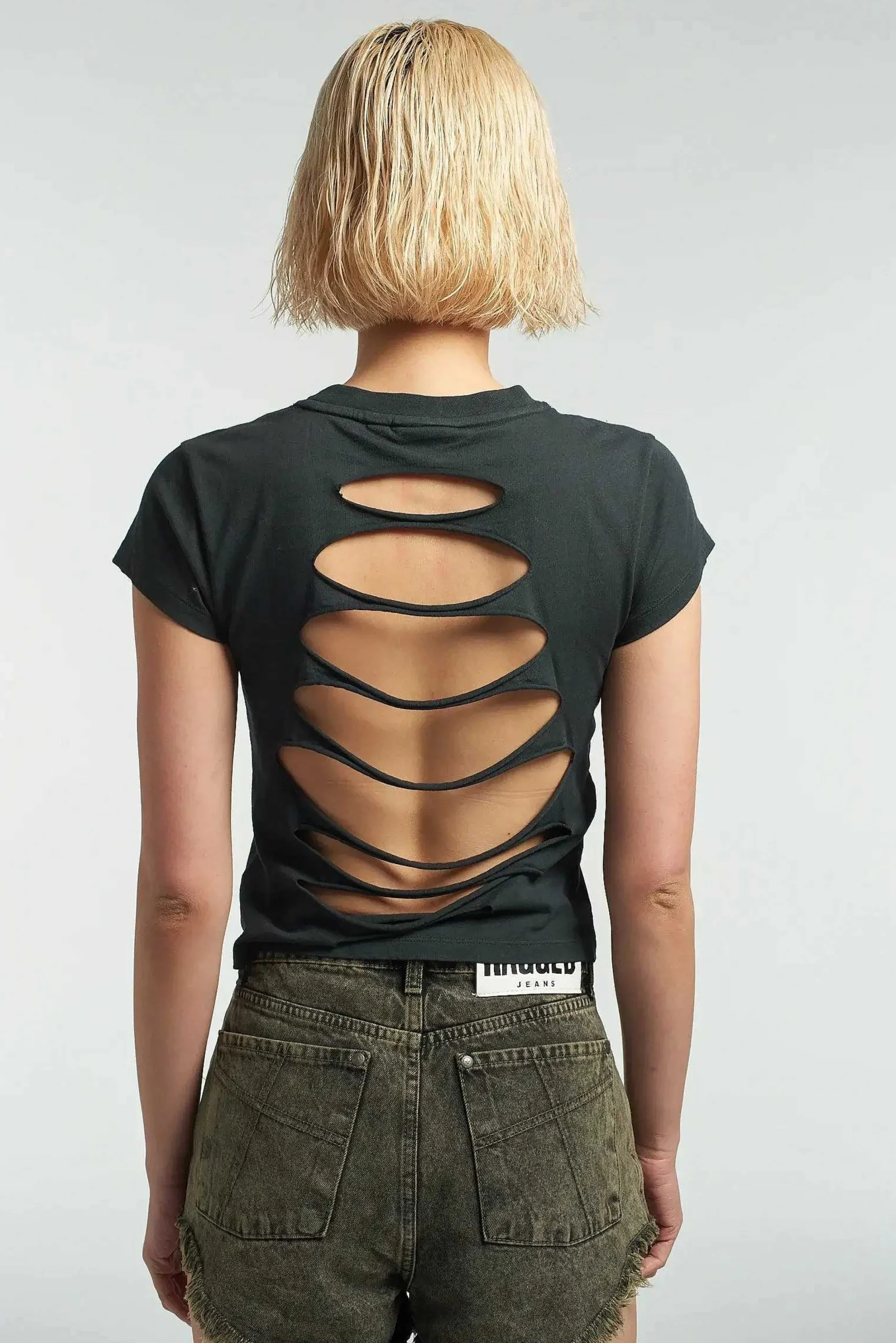 Angel Slashed Back Baby Tee