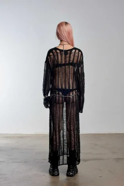 Armour Chain Harness Knit Maxi Dress