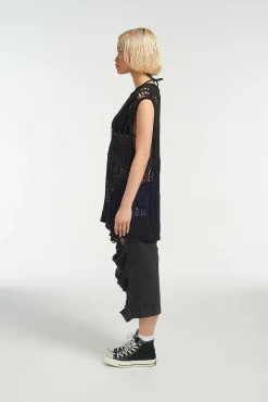 Blackout Open Knit Vest