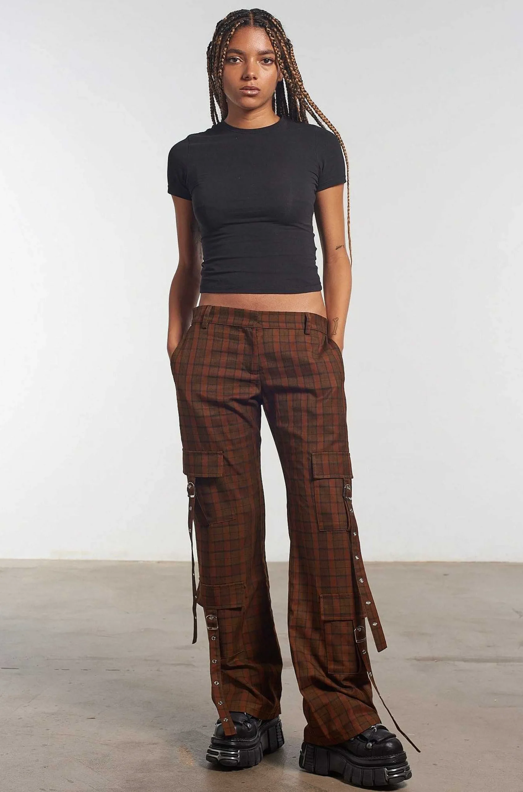 Blake Check Flare Pants