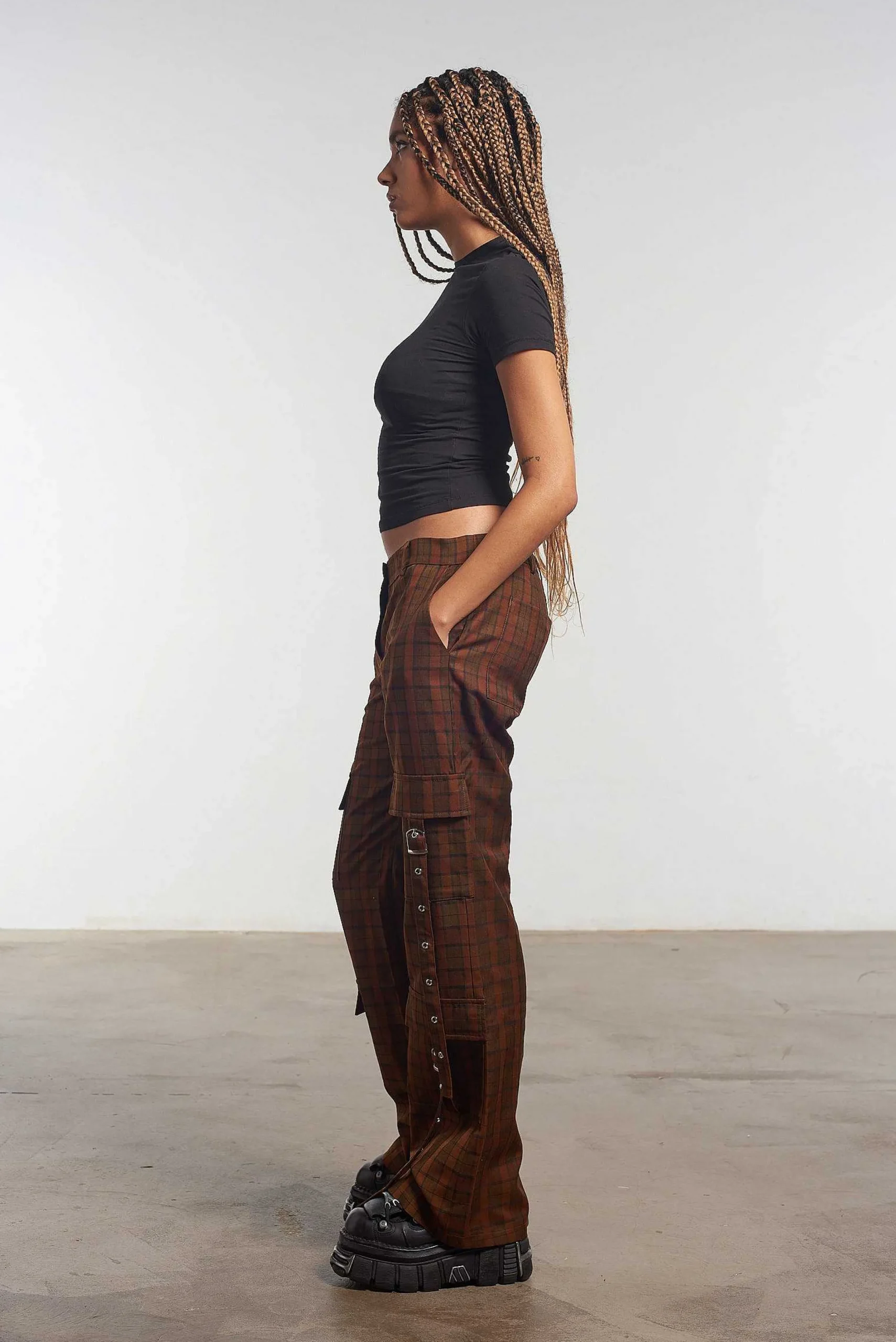 Blake Check Flare Pants