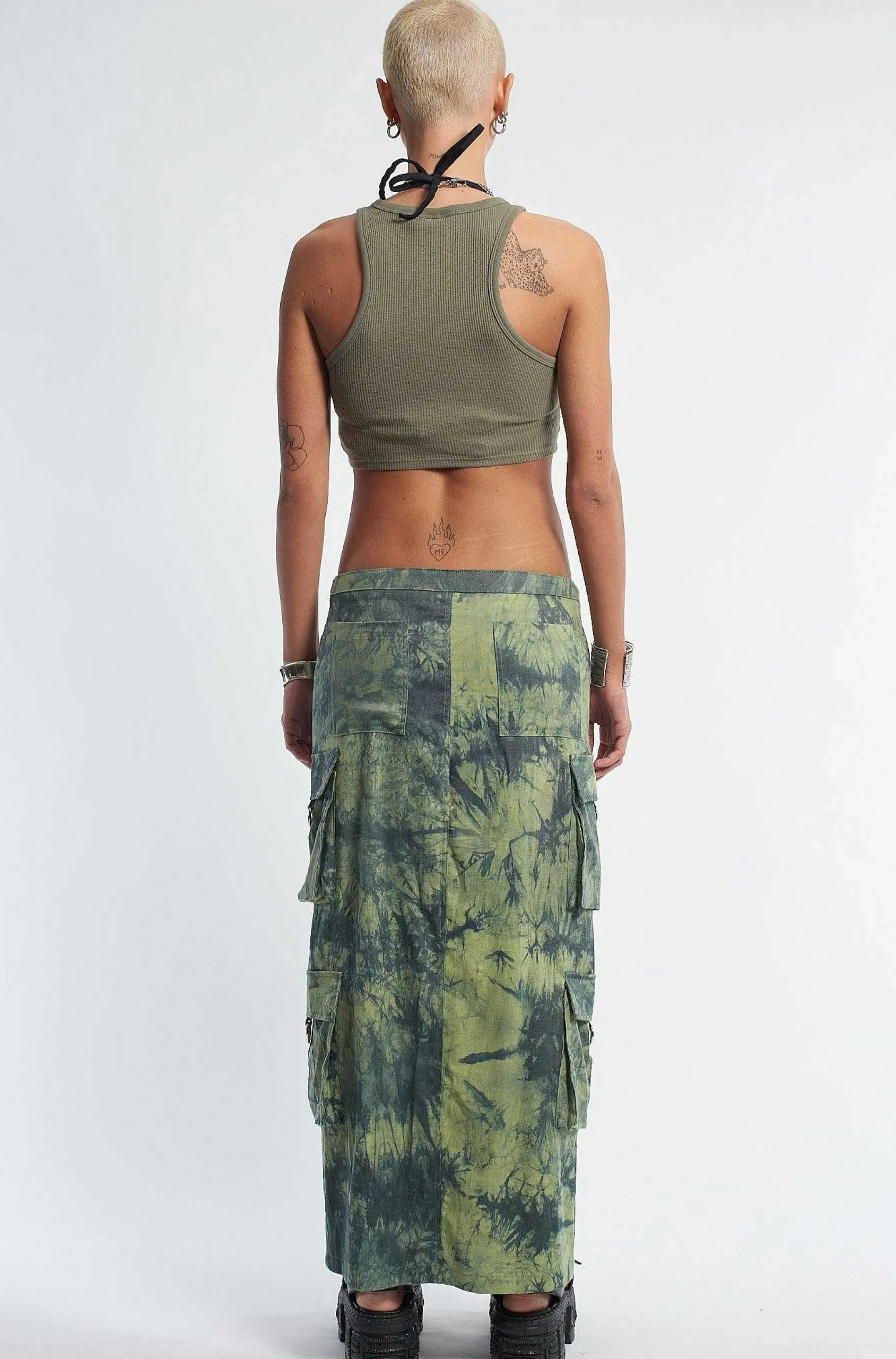 Bleach Cargo Maxi Skirt