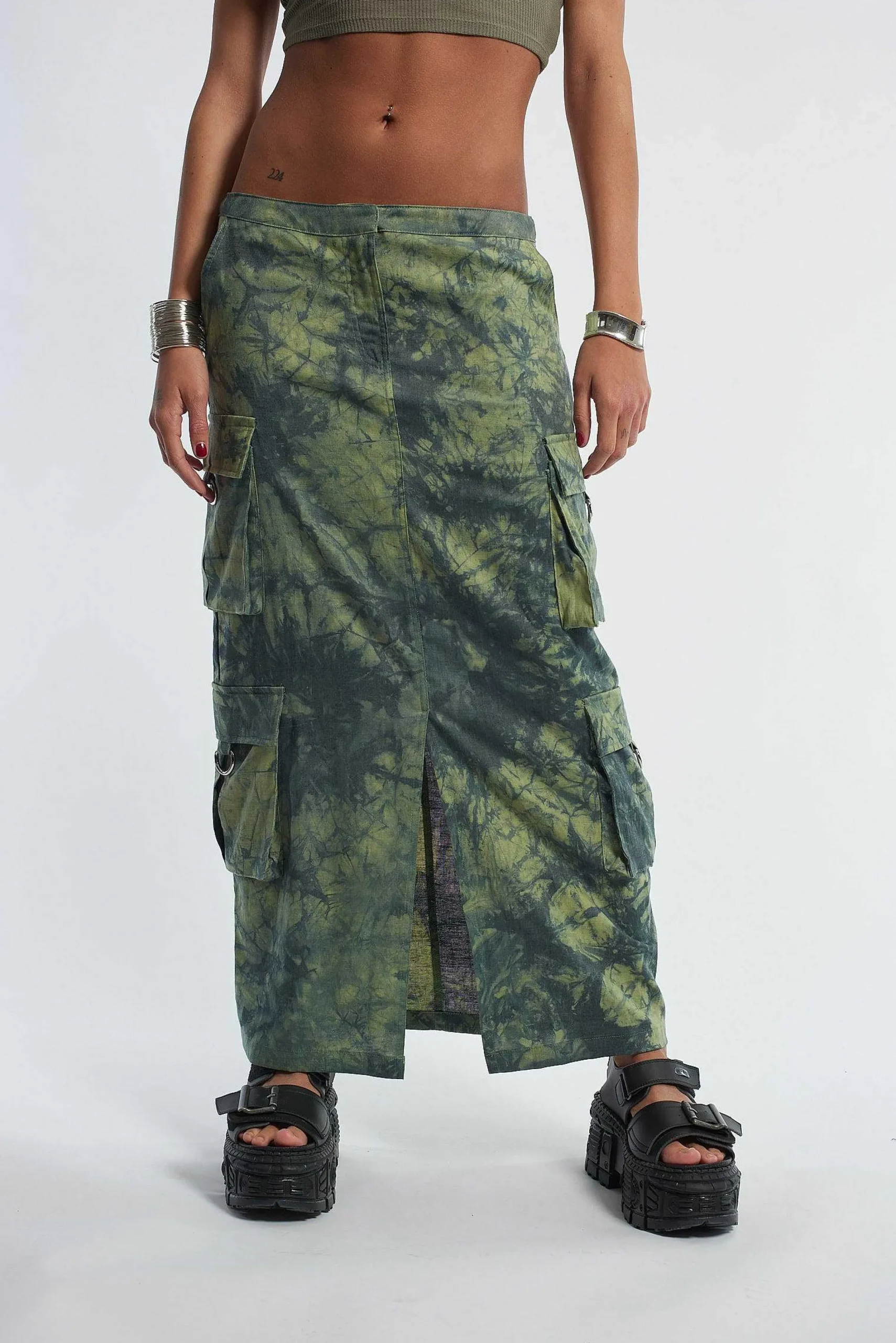 Bleach Cargo Maxi Skirt