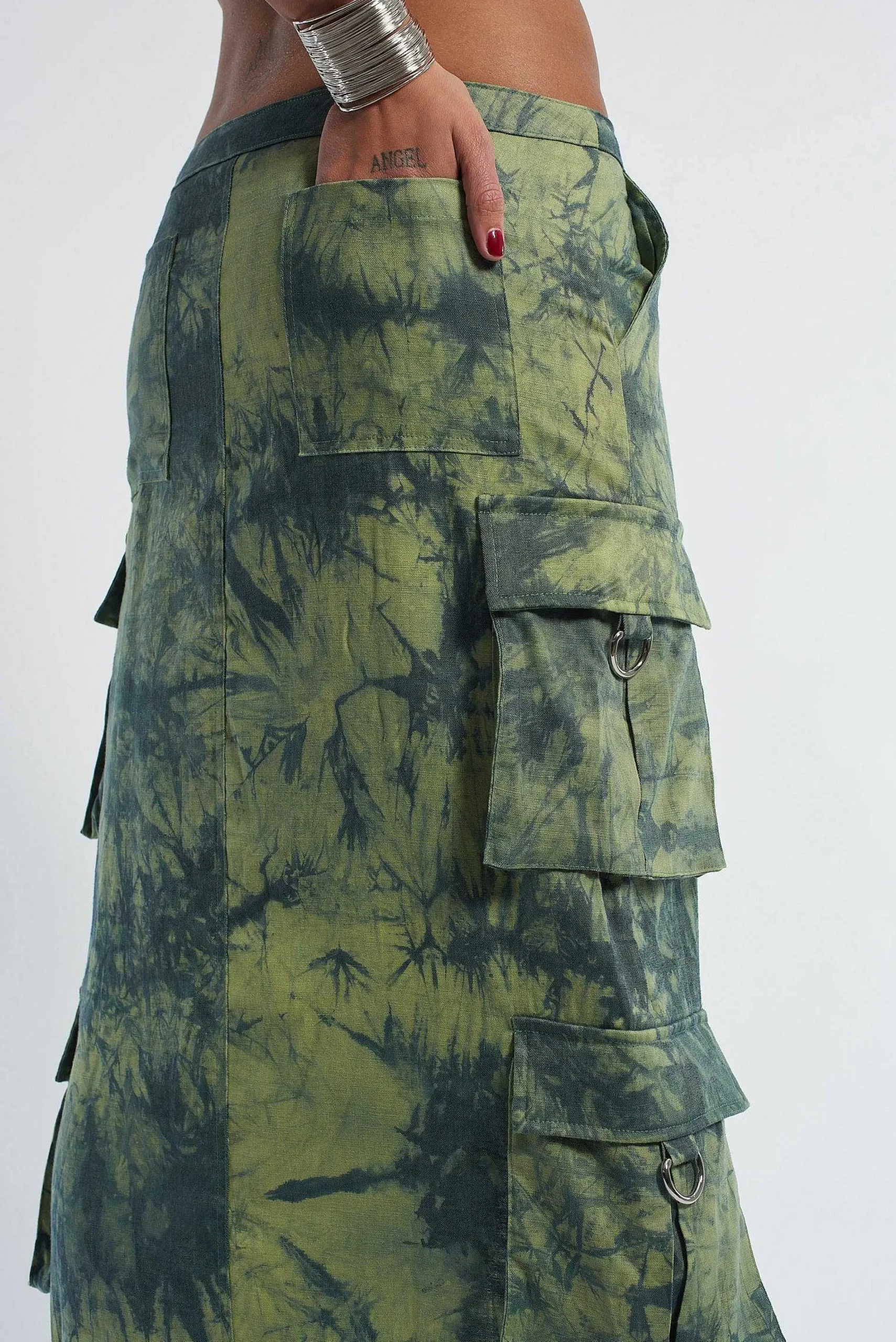 Bleach Cargo Maxi Skirt