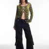 Bug Distressed Long Sleeve Top