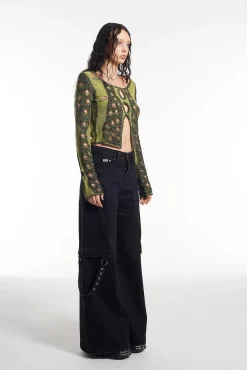 Bug Distressed Long Sleeve Top