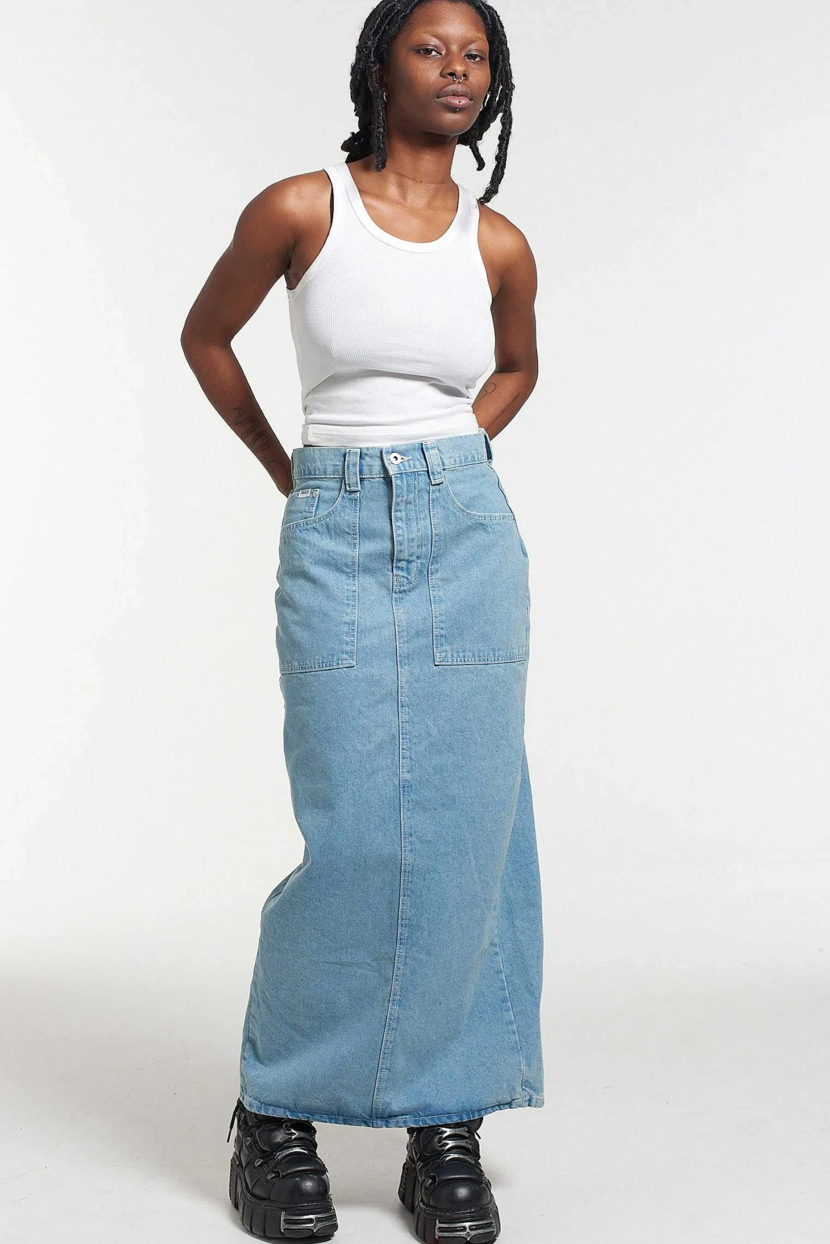 Carpenter Maxi Skirt - Blue