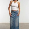 Carpenter Maxi Skirt Blue