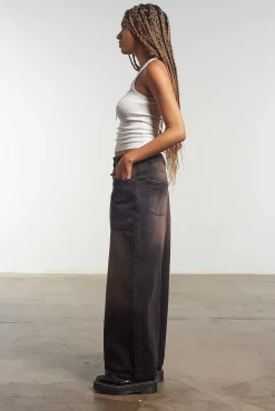 Carpenter Maxi Skirt Brown Wash