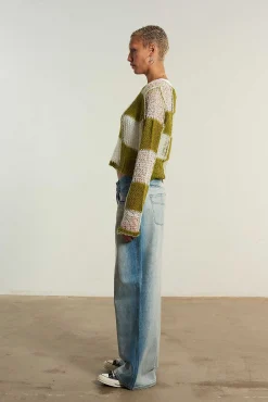 Checkerboard Loose Knit