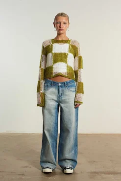 Checkerboard Loose Knit