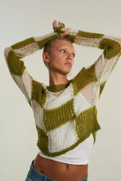 Checkerboard Loose Knit