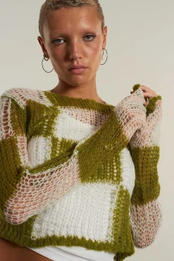 Checkerboard Loose Knit