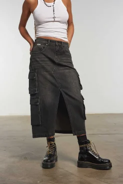 Combat Midi Skirt Black