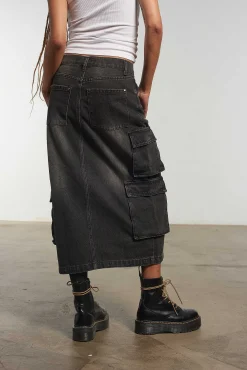 Combat Midi Skirt Black