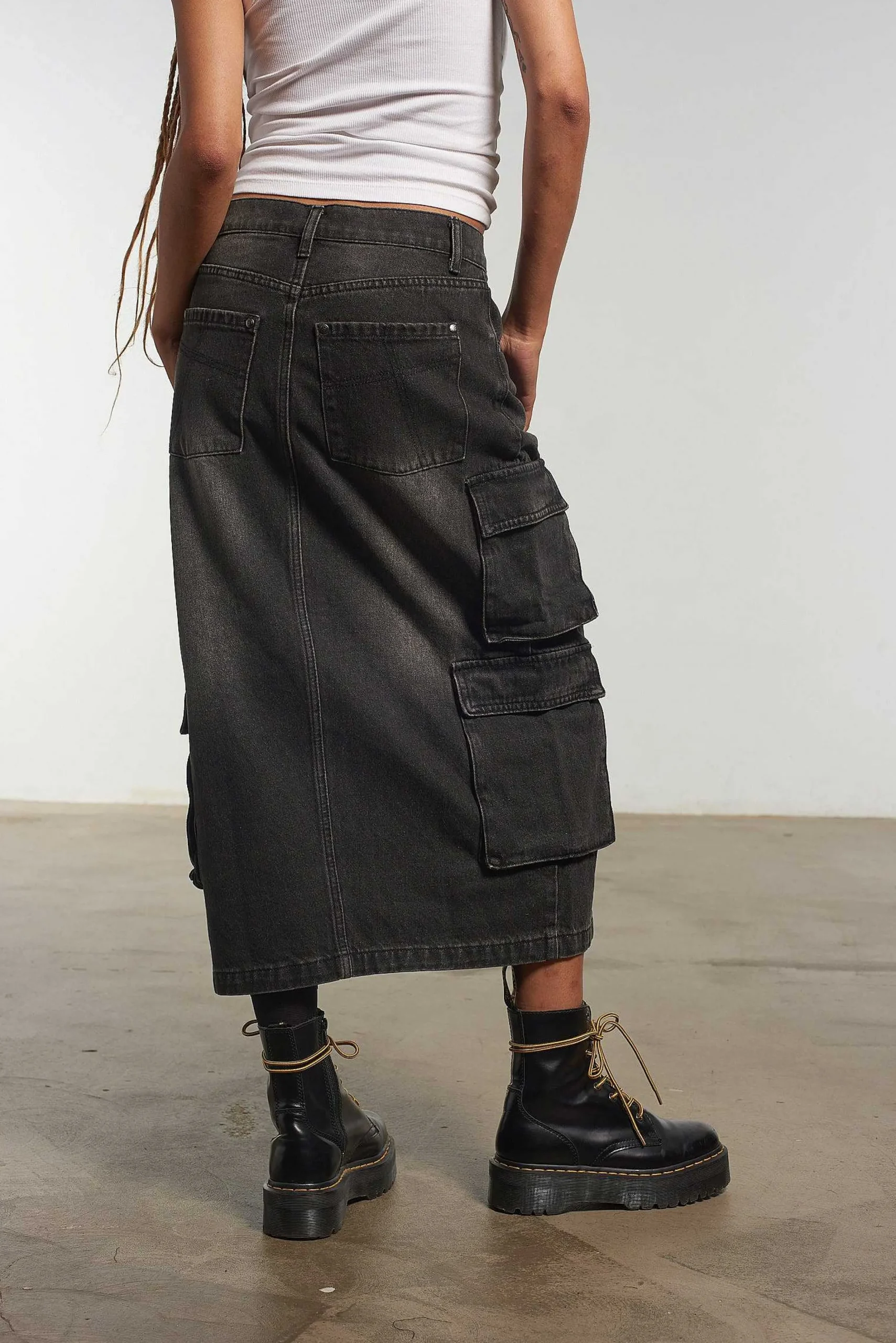 Combat Midi Skirt Black