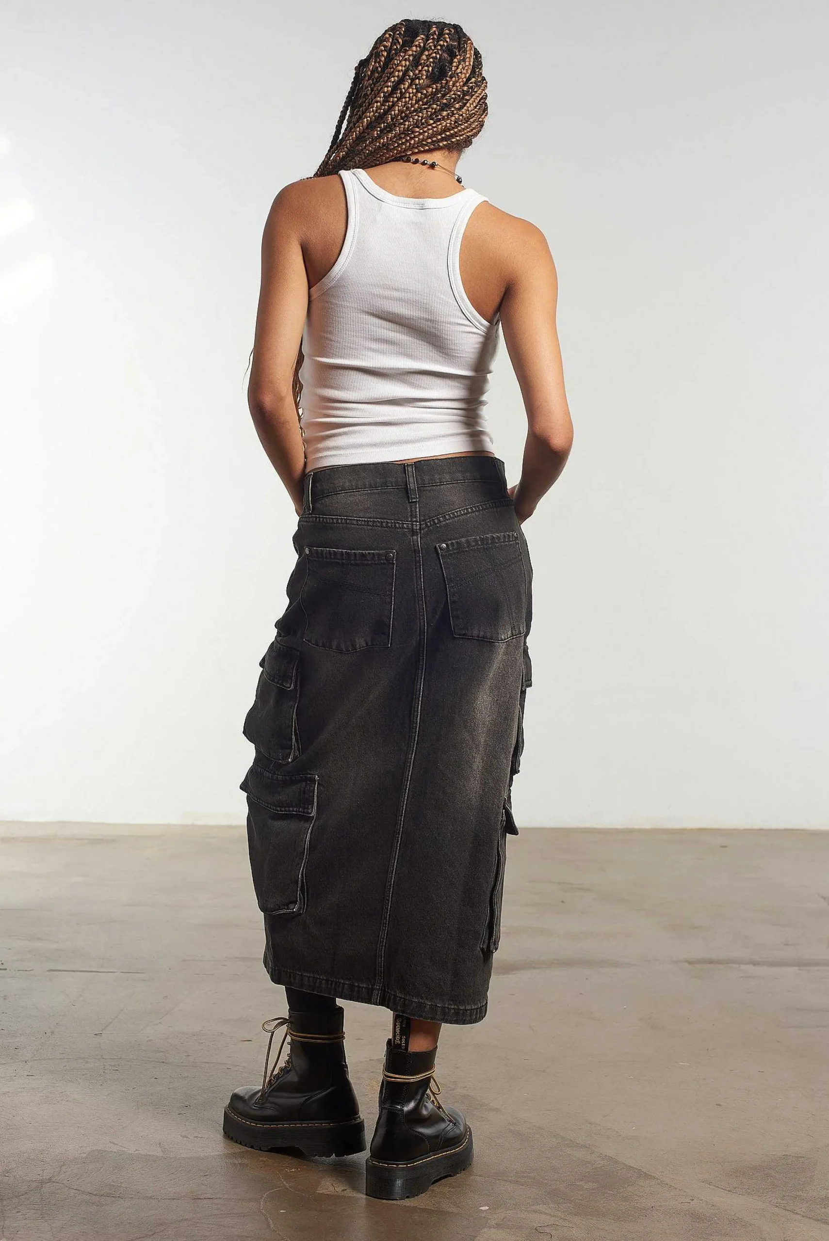 Combat Midi Skirt Black