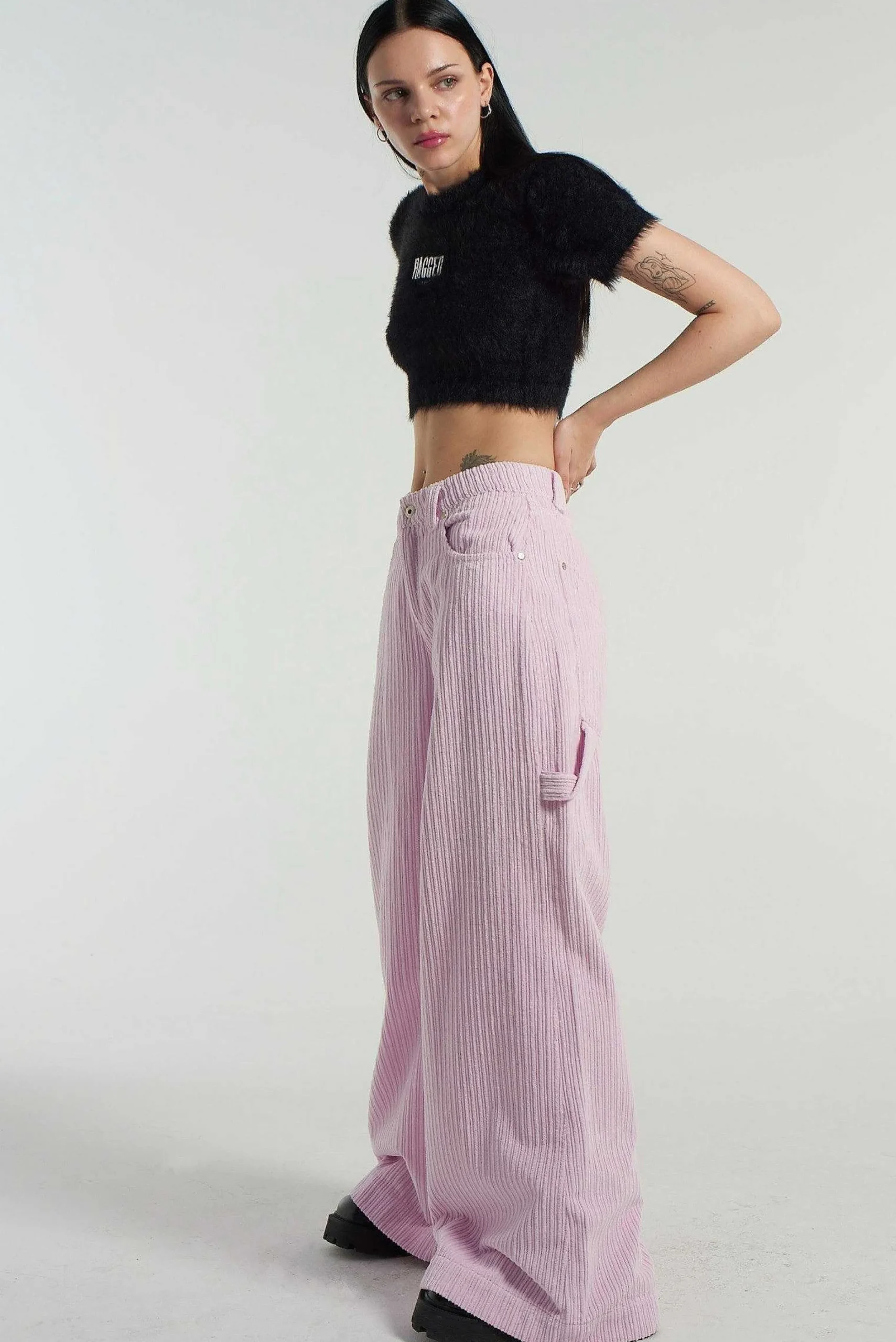 Cord Sweeper Jean - Pink