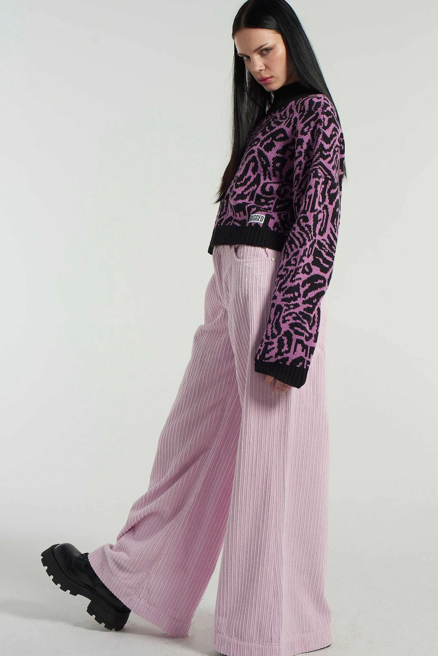 Cord Sweeper Jean - Pink