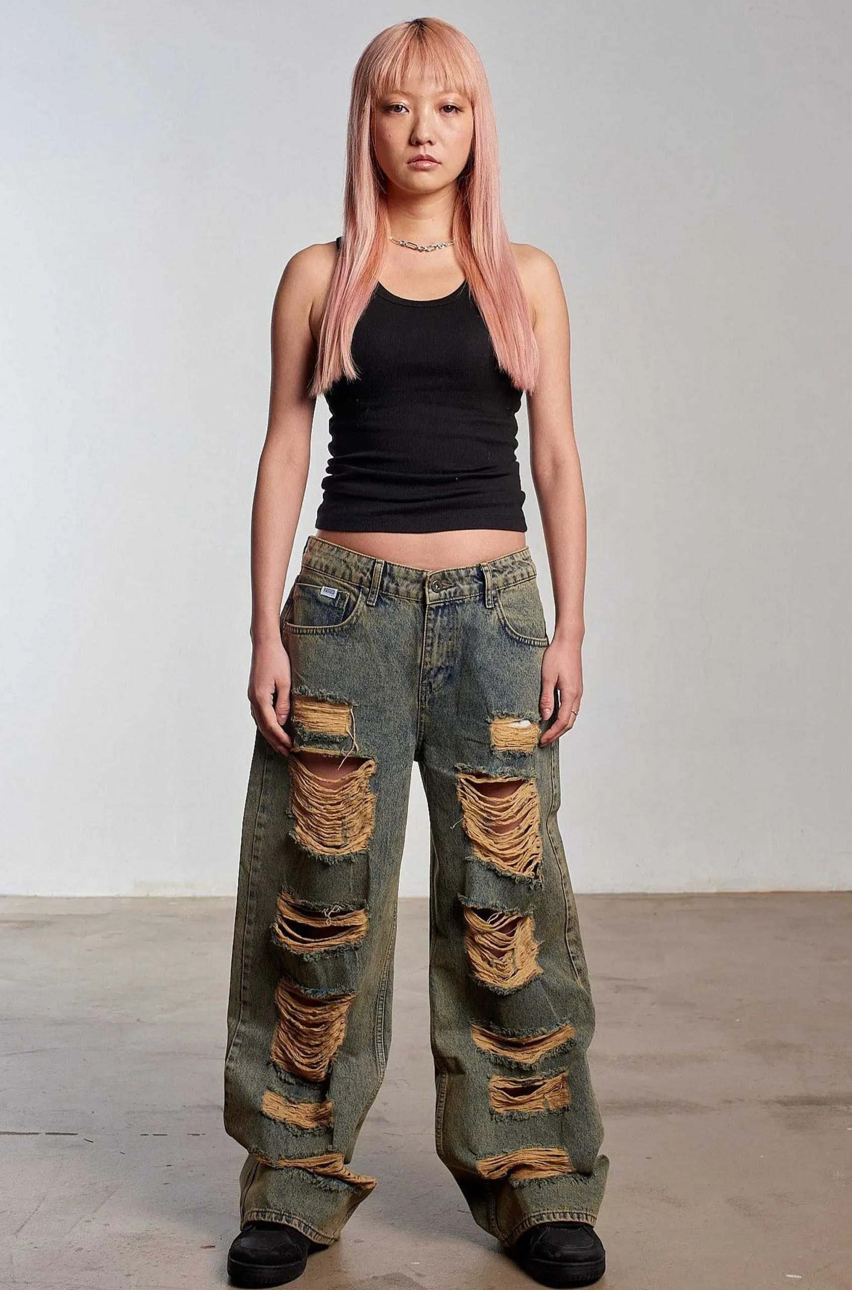 Dirty Wash Shredded Release Jean