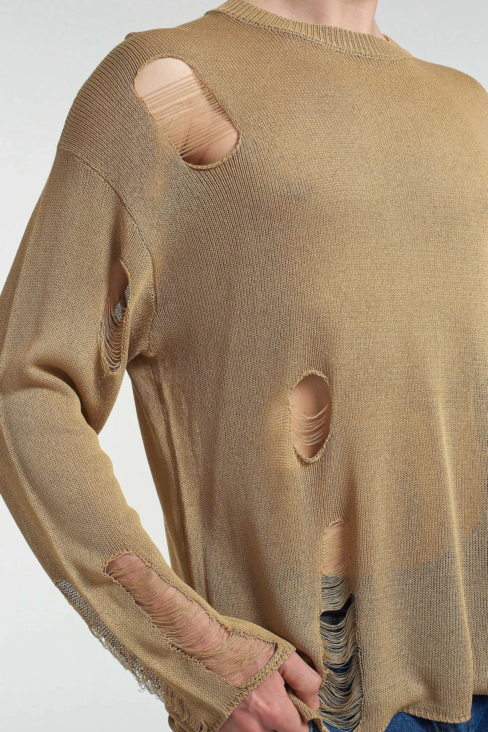Drifter Distressed Open Knit Jumper