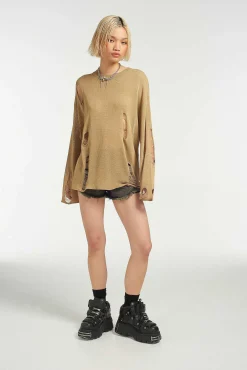 Drifter Distressed Open Knit Jumper