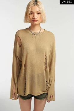 Drifter Distressed Open Knit Jumper