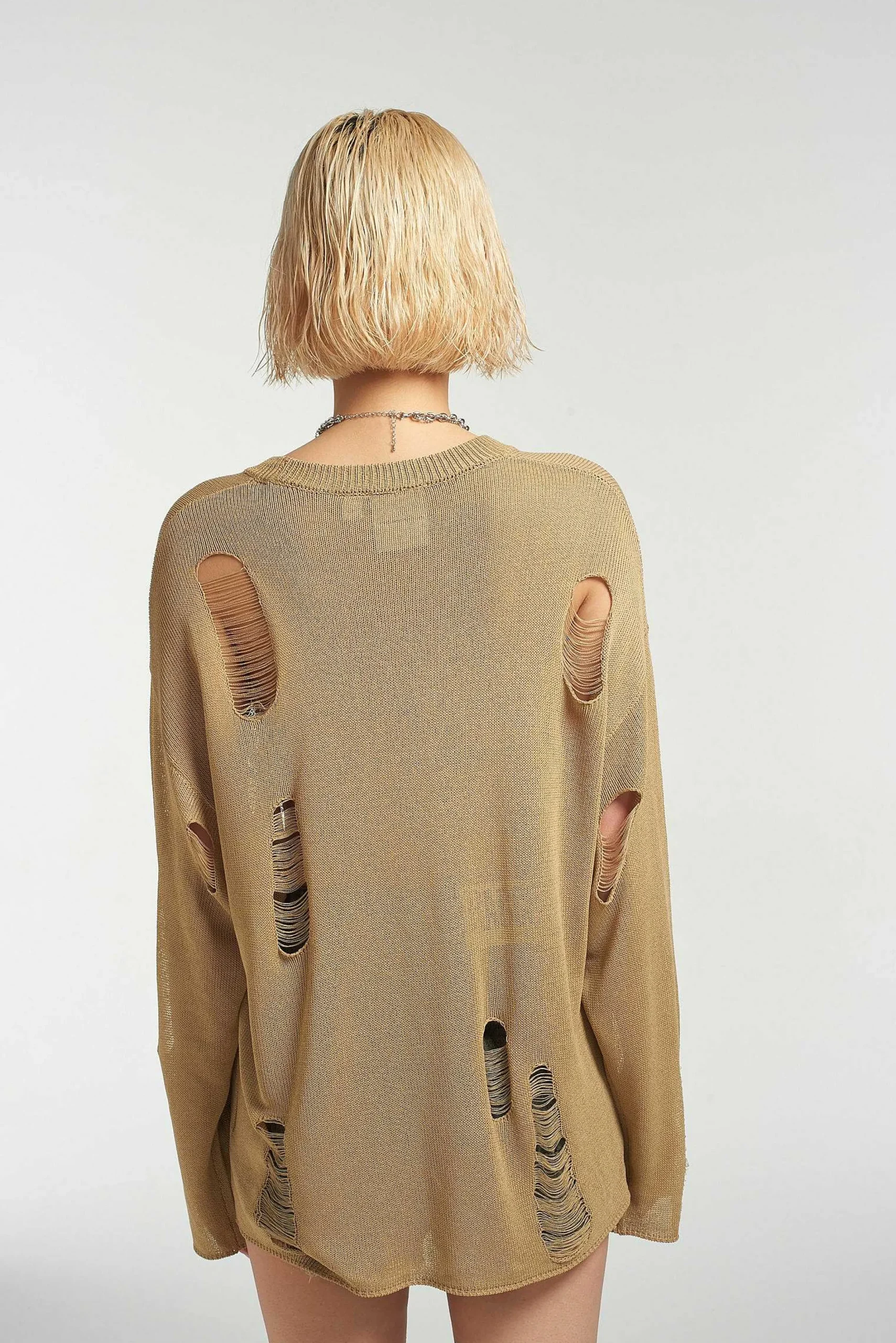 Drifter Distressed Open Knit Jumper