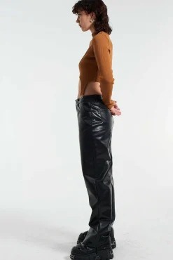 Faux Leather Rider Pants