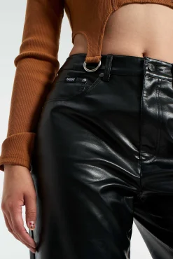 Faux Leather Rider Pants