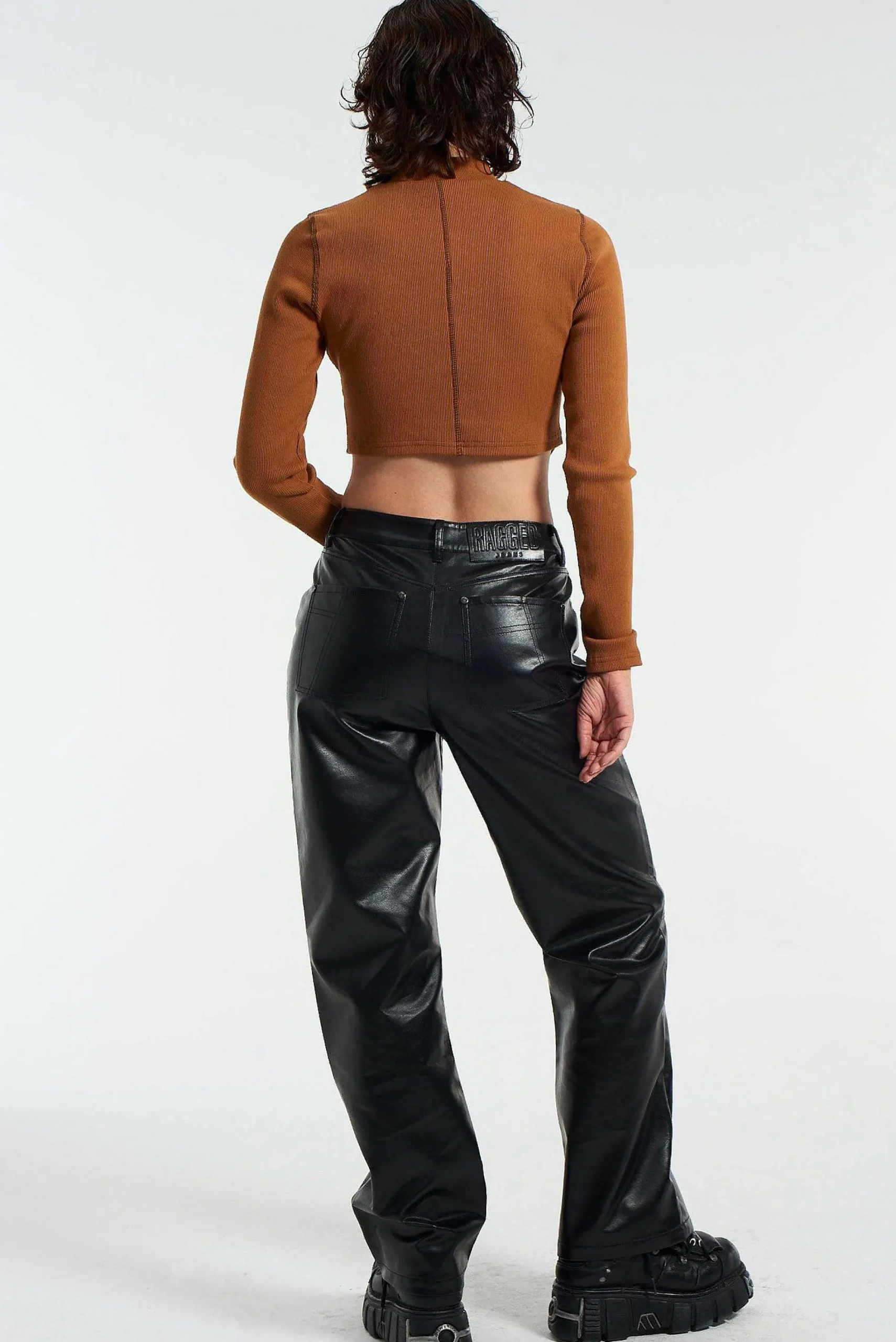 Faux Leather Rider Pants