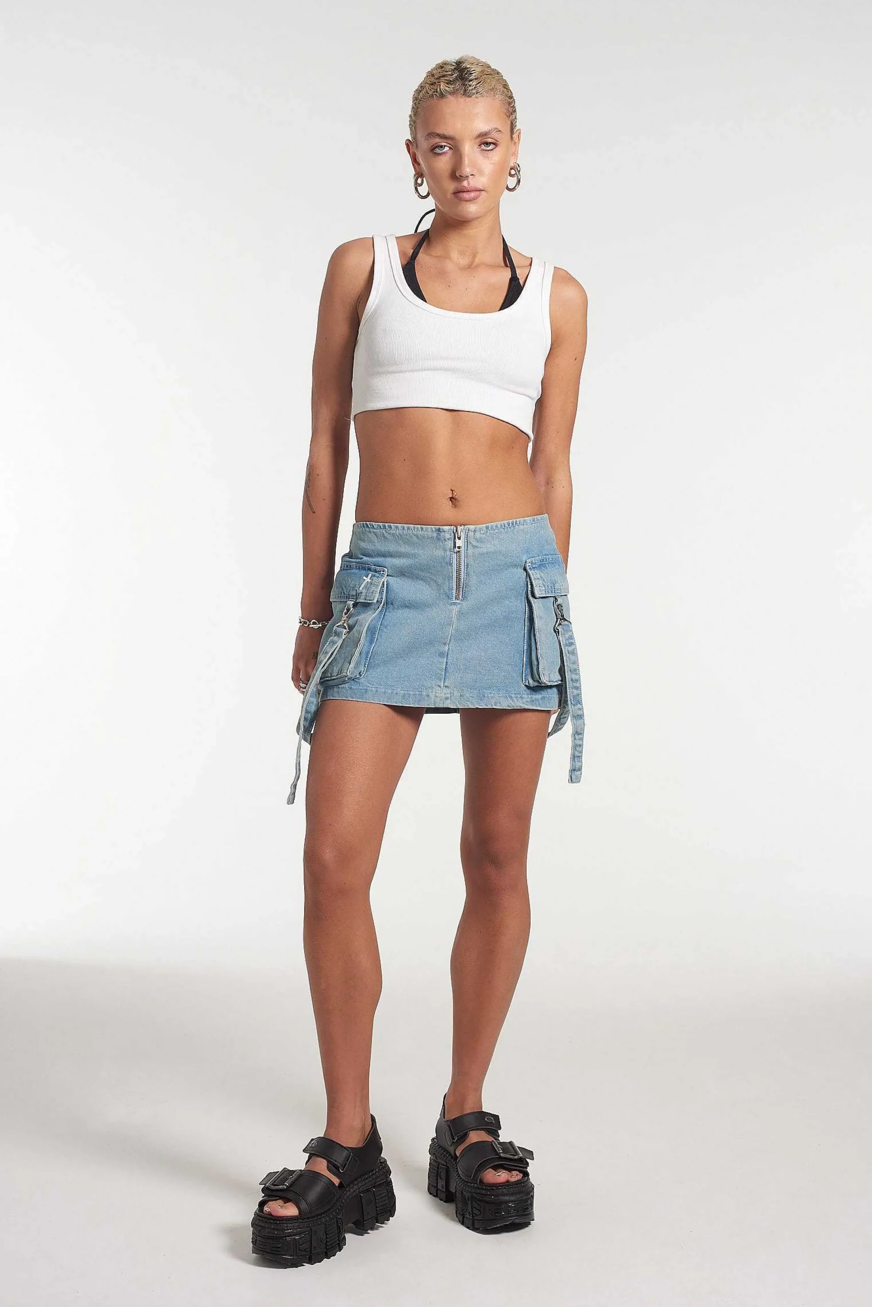 Force Combat Mini Skirt Blue
