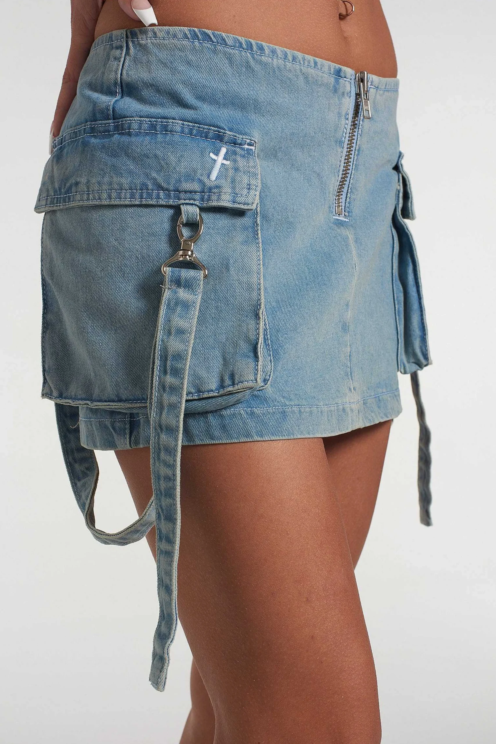 Force Combat Mini Skirt Blue