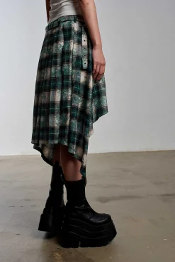 Lore Pleated Tartan Skirt