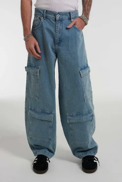 Mens Balloon Jean Light Blue