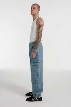 Mens Balloon Jean Light Blue
