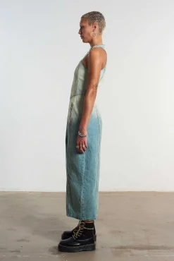 Motor Dirty Wash Denim Maxi Dress