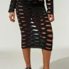 Nightfall Open Knit Midi Skirt