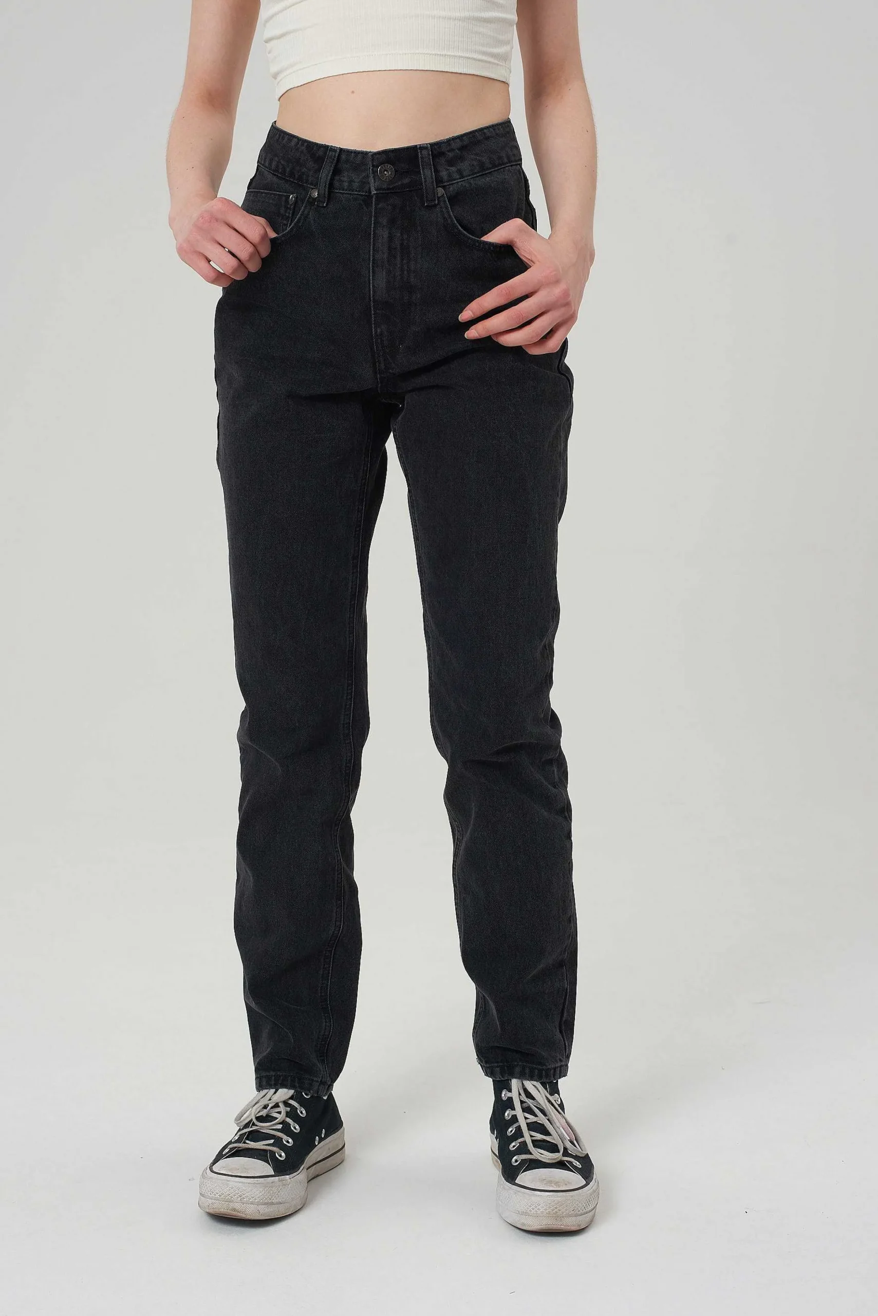 Organic Butt Cut Jean Charcoal