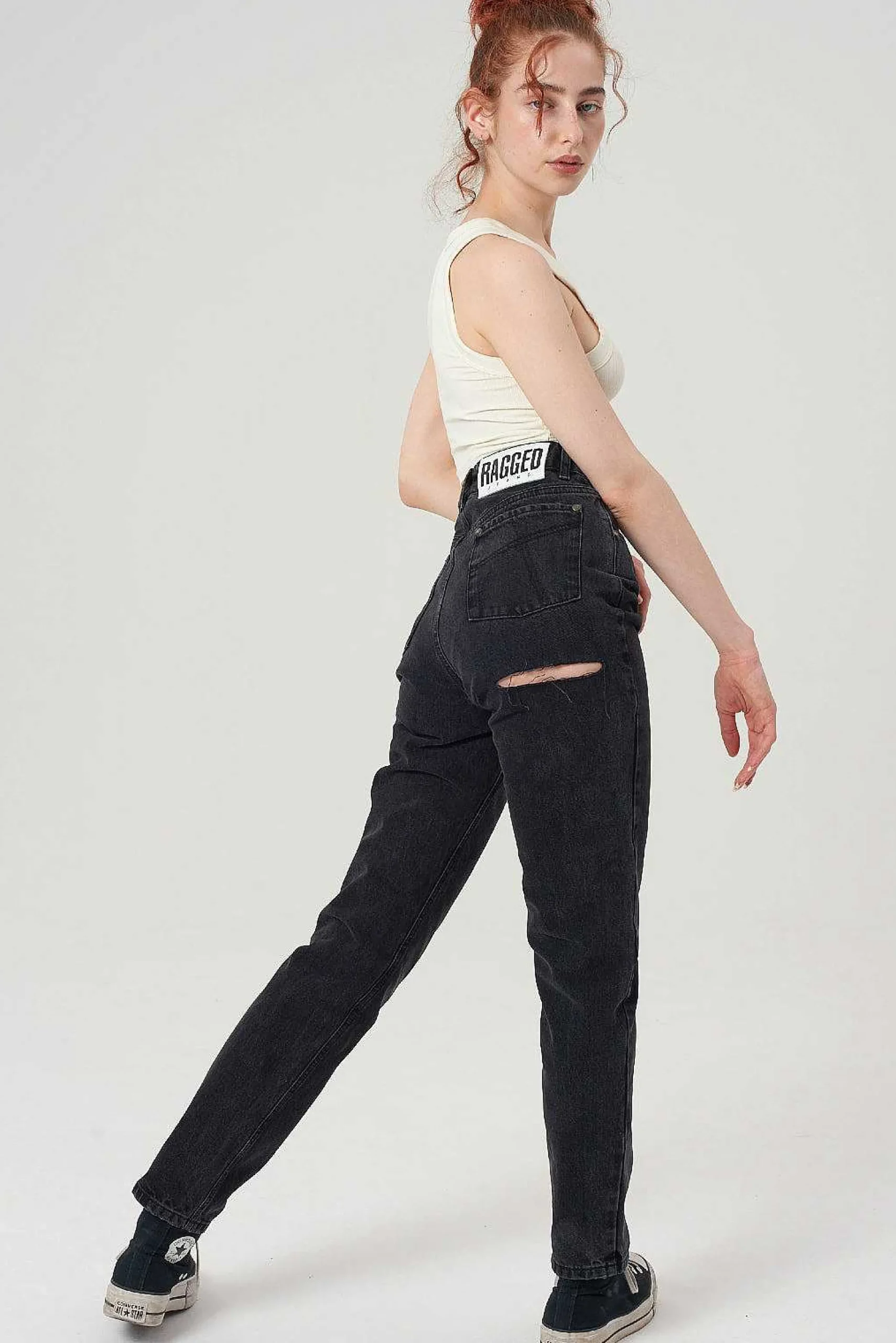 Organic Butt Cut Jean Charcoal