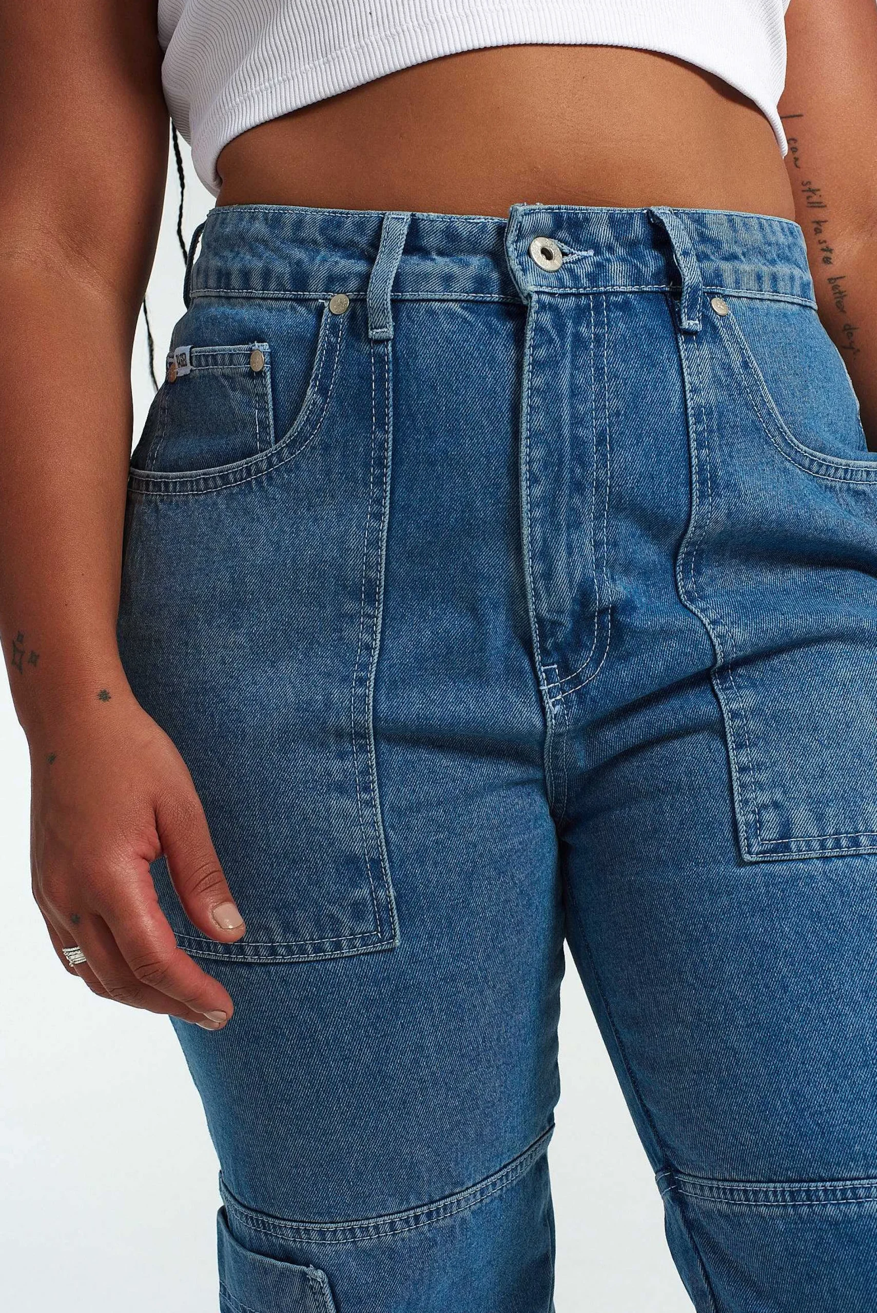 Organic Combat Jean Light Blue