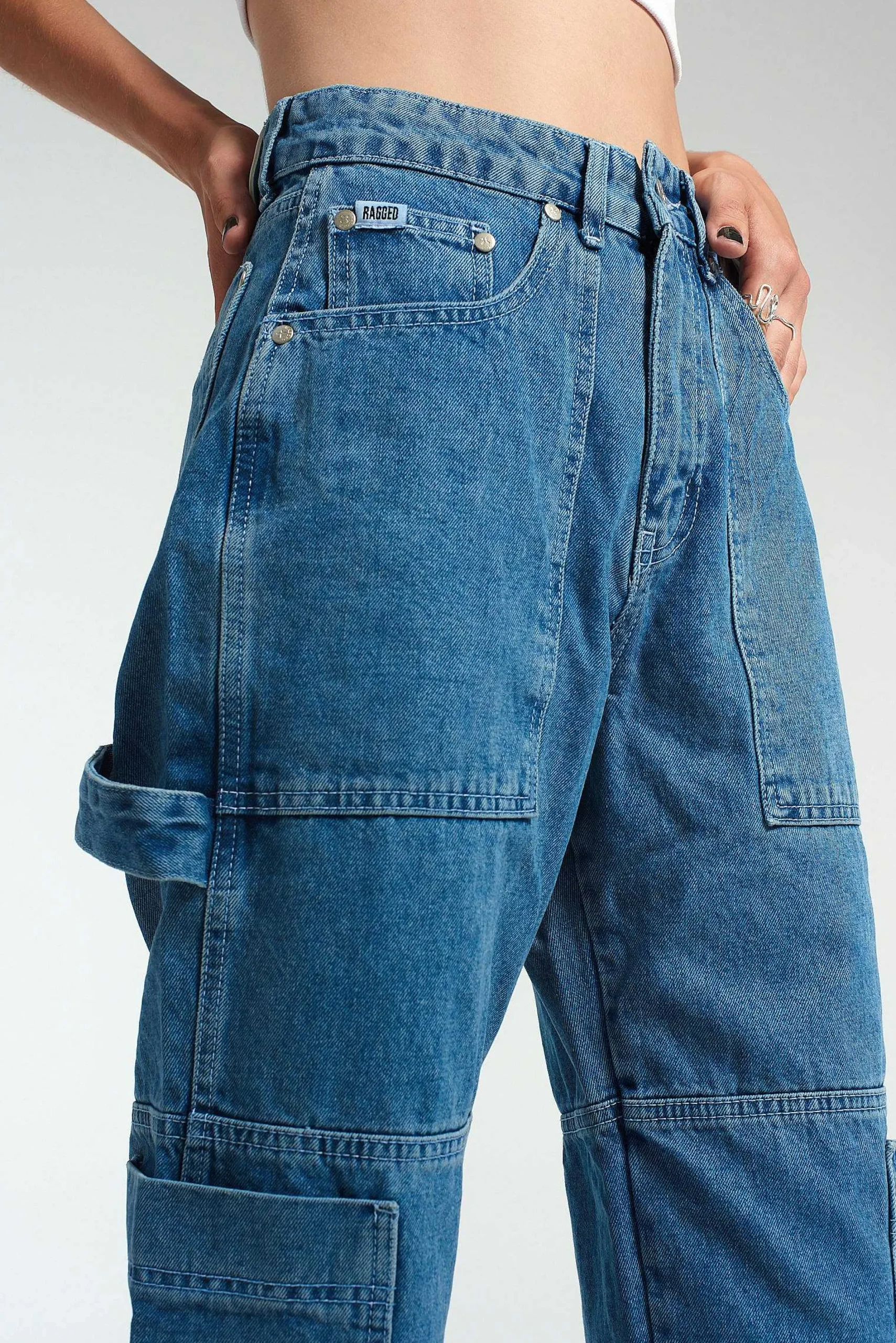 Organic Combat Jean Light Blue