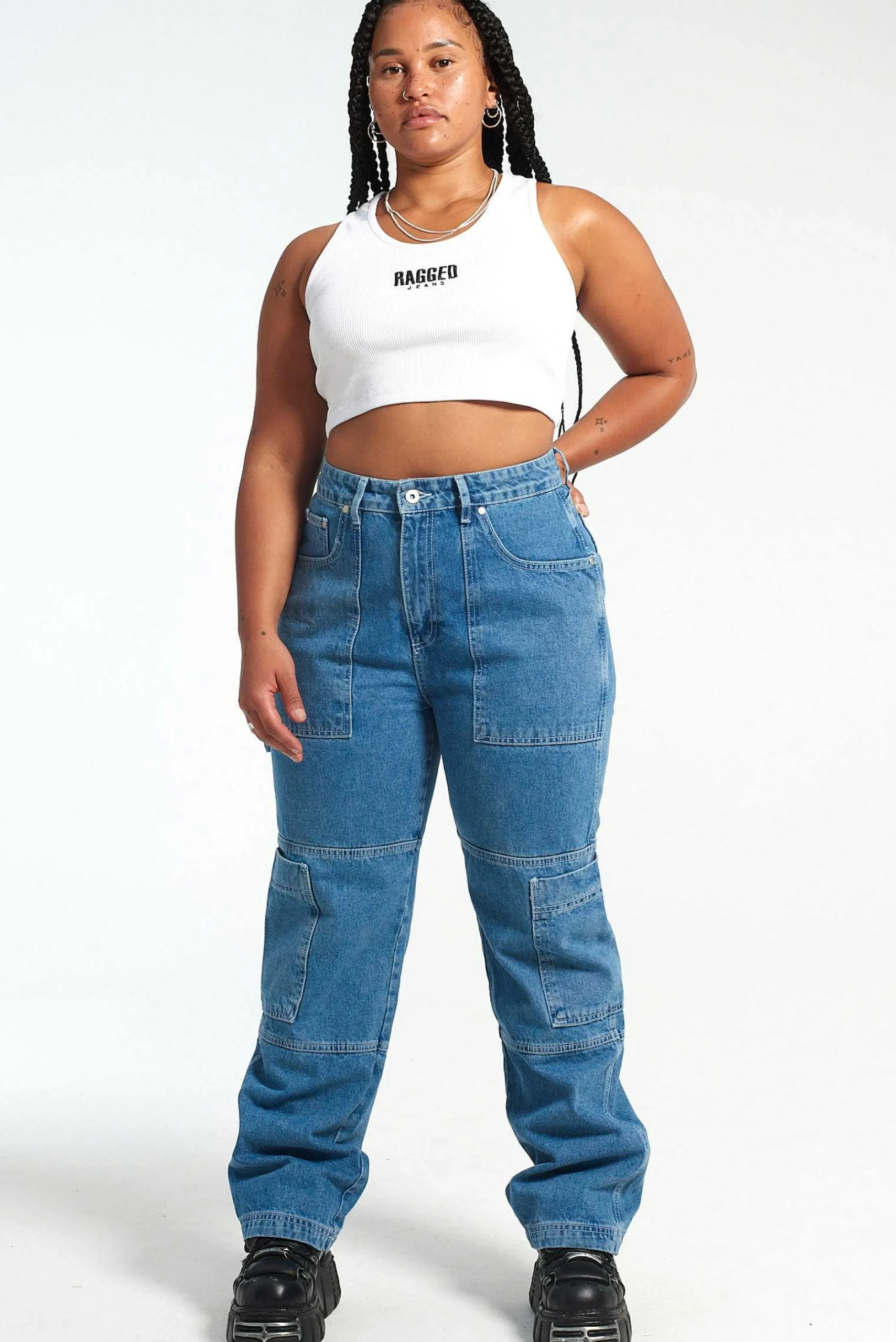 Organic Combat Jean Light Blue
