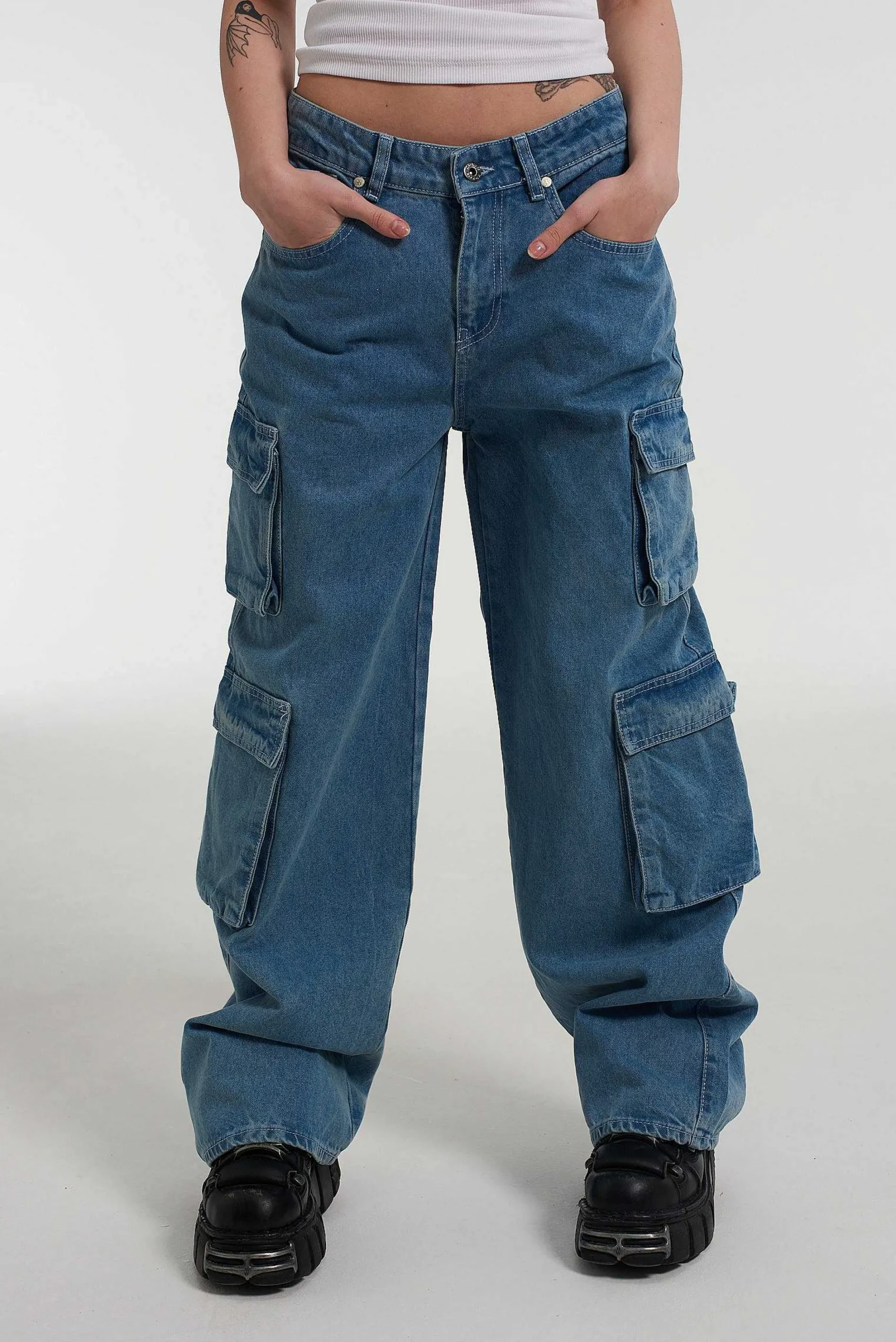 Organic Combat Release Jean Light Blue