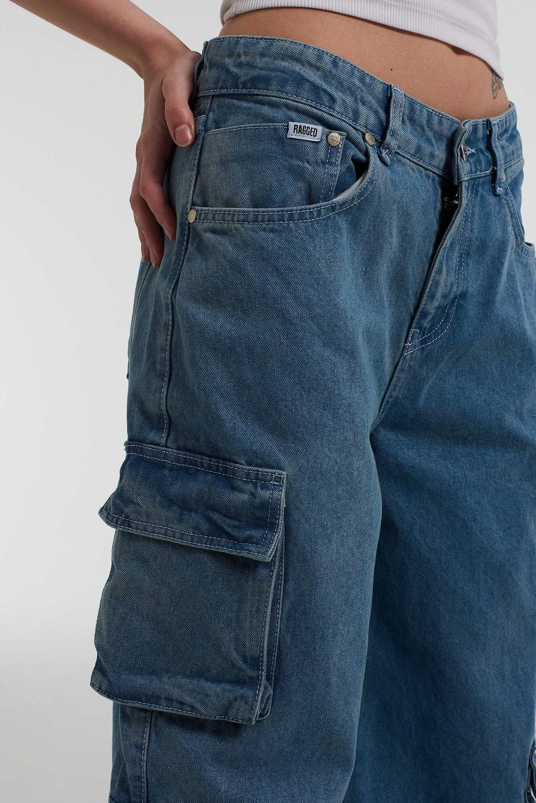 Organic Combat Release Jean Light Blue
