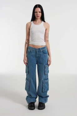 Organic Combat Release Jean Light Blue