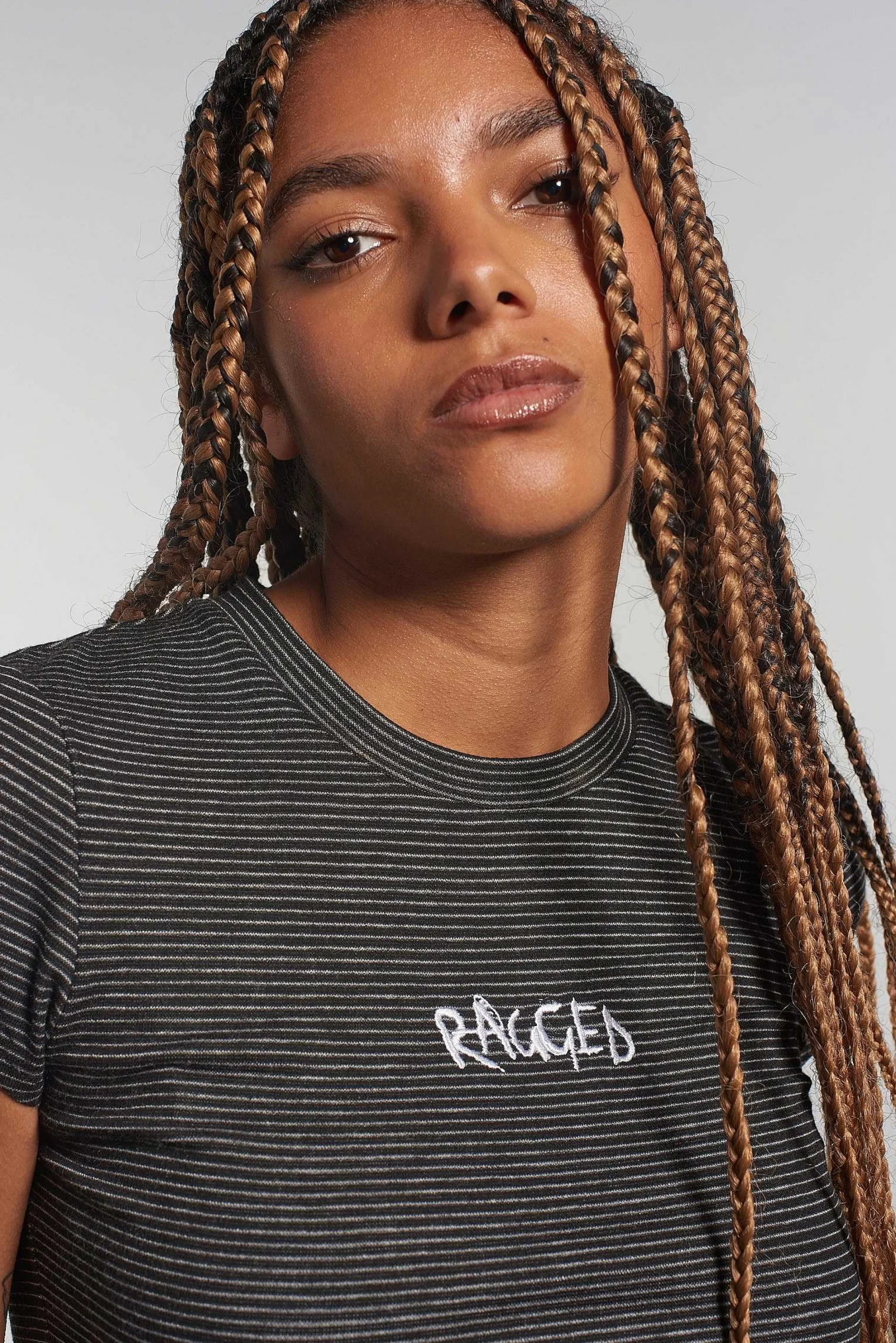 Ragged Stripe Baby Tee