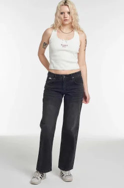Relaxed Straight Leg Jean Black