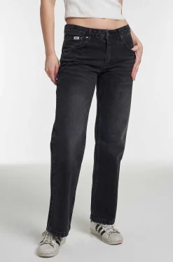 Relaxed Straight Leg Jean Black